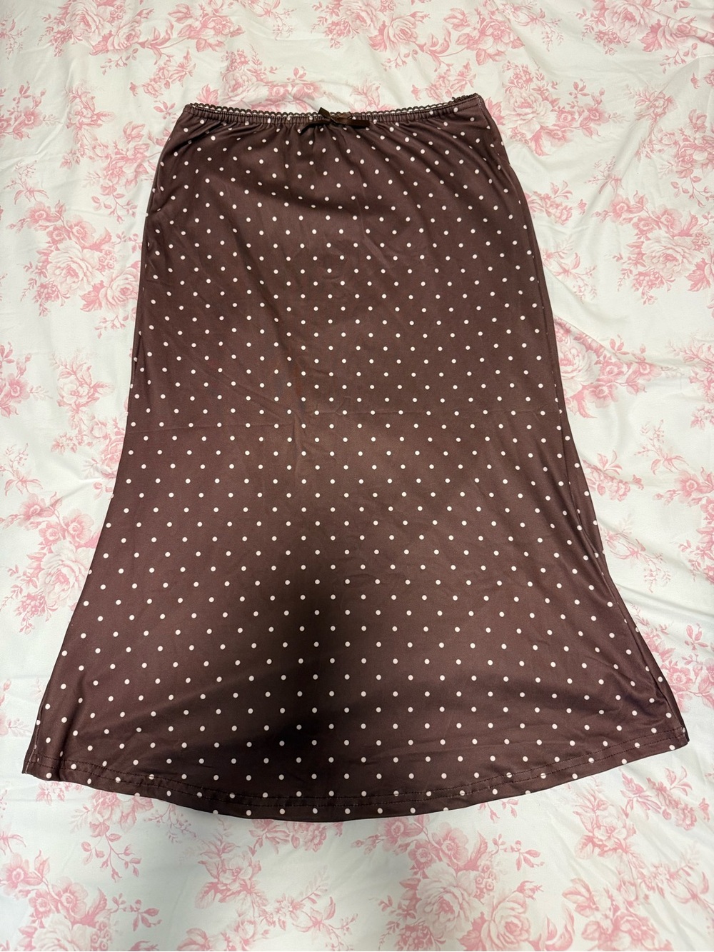 Brown Polka Dot A-Line Skirt - Classic Women's Style